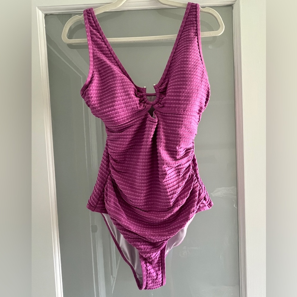 CupShe Purple U-Wire Cutout Front One-Piece Swimsuit~large NWOT - Picture 5 of 8